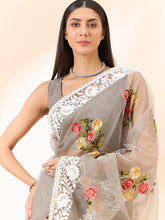 Grey Colour Good Looking Saree